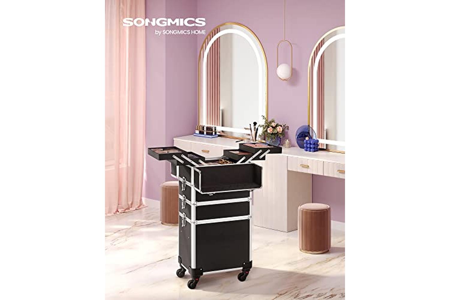 Songmics JHZ11BK XXL Cosmetic Trolley | Black-2