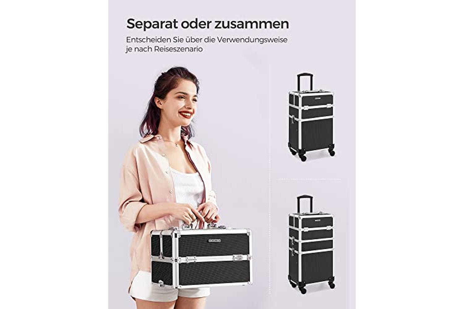 Songmics JHZ11BK XXL Cosmetic Trolley | Black-5