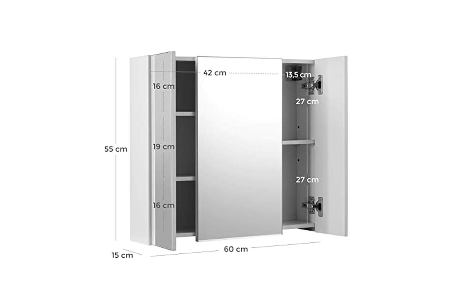 Vasagle Bbk22wtv1 - Mirror Cabinet-6
