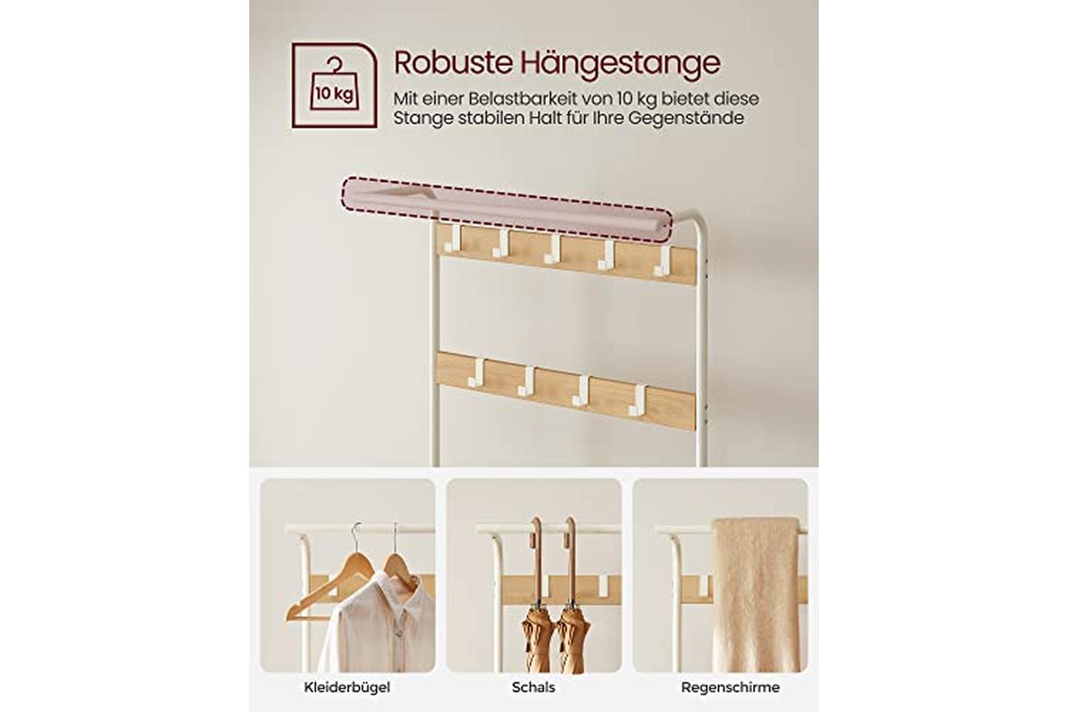 Vasagle Hsr40w - Clothes Horse-3