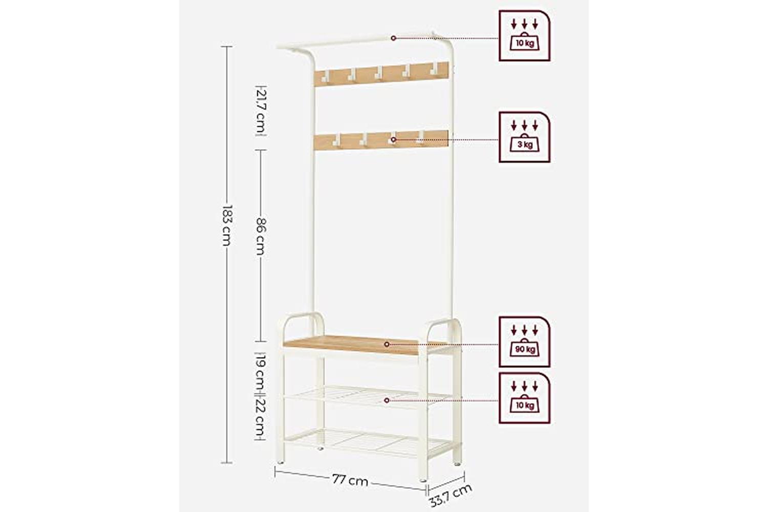 Vasagle Hsr40w - Clothes Horse-6