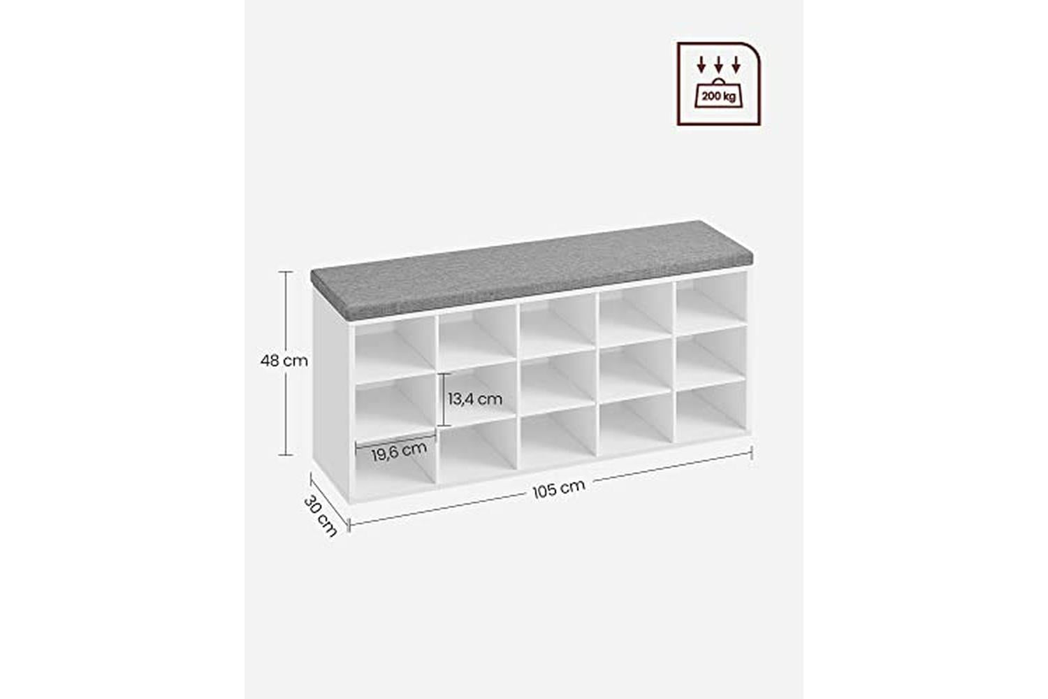 Vasagle Lhs15wt - Shoe Bench-5