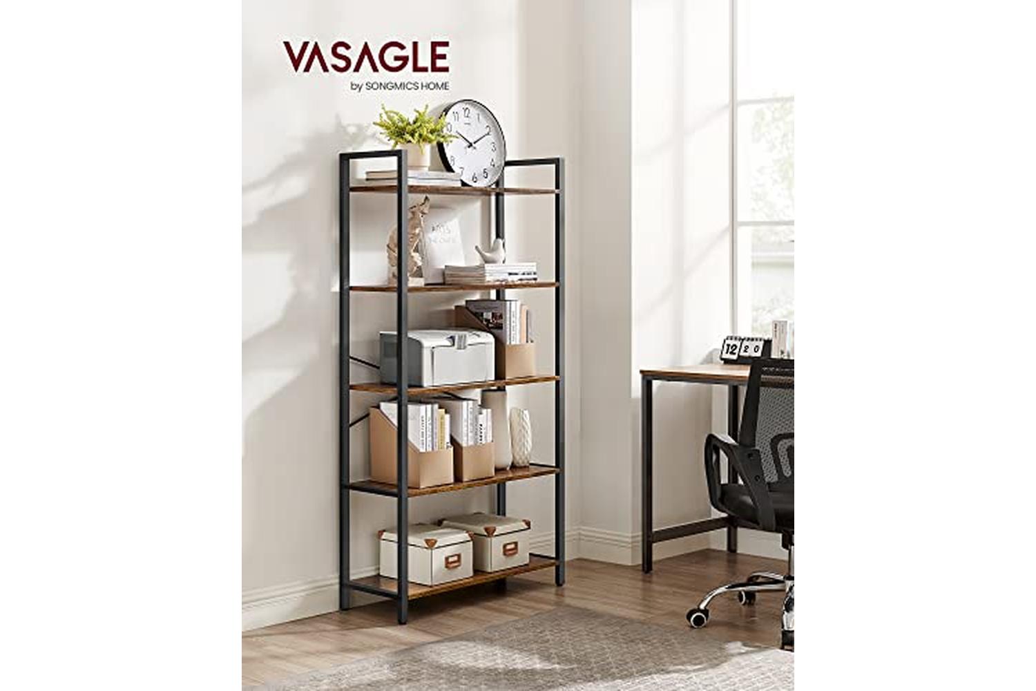Vasagle Ladder Shelves | 6 Shelves | Rustic Natural/Black-4