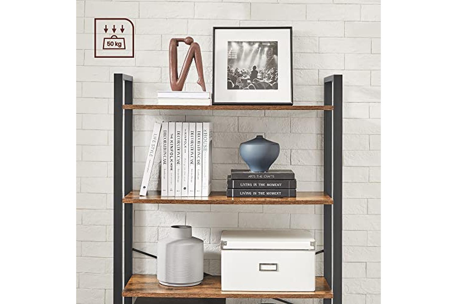 Vasagle Ladder Shelves | 6 Shelves | Rustic Natural/Black-5