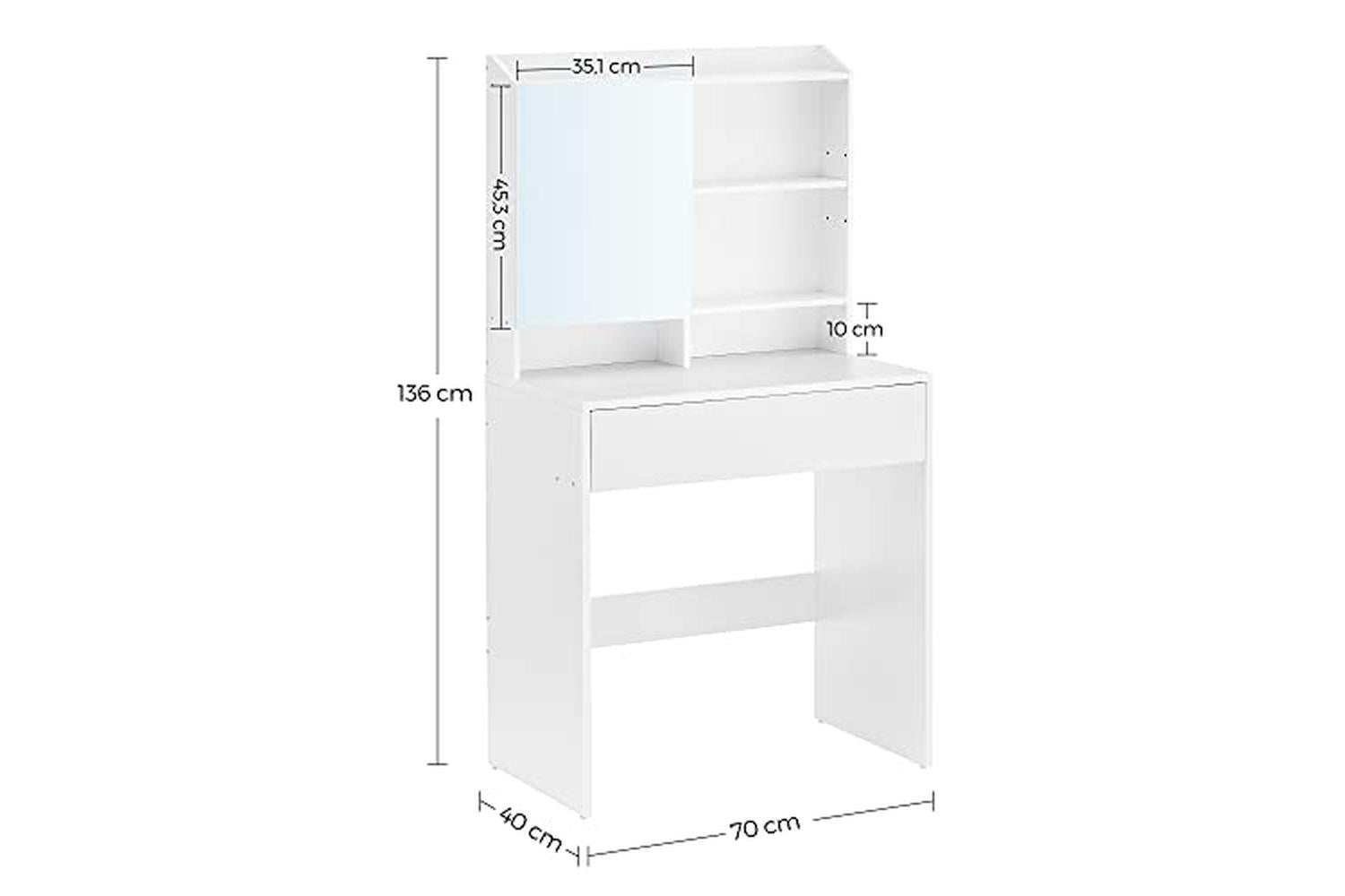 Vasagle Rdt118w01 - Vanity Table-6