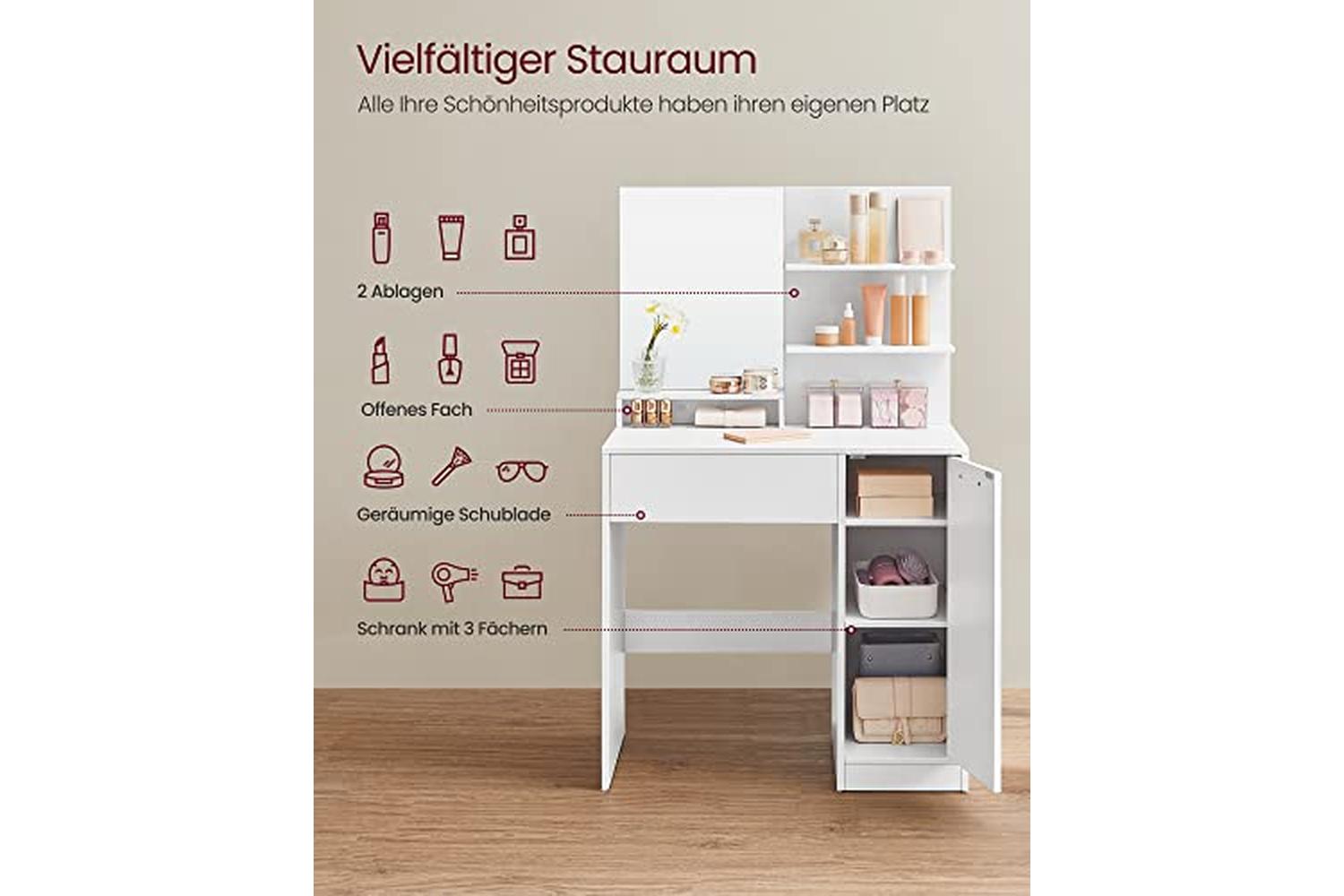 Vasagle Rdt119w01 - Vanity Table-3