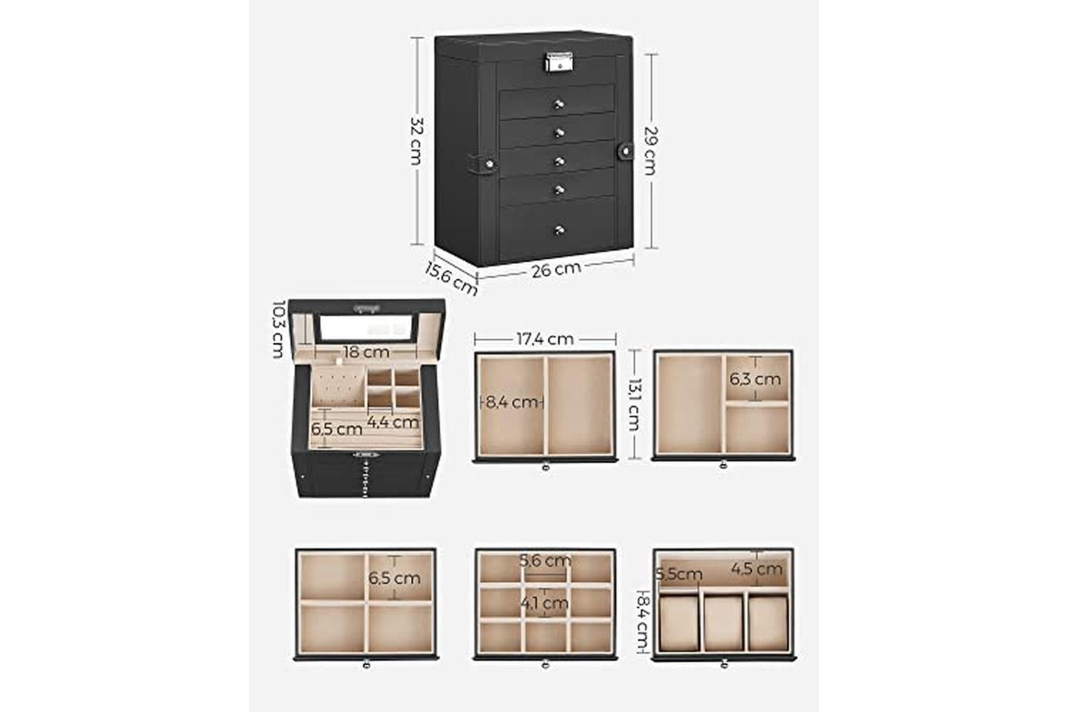 Songmics Jbc152b01 - Watch Box-7