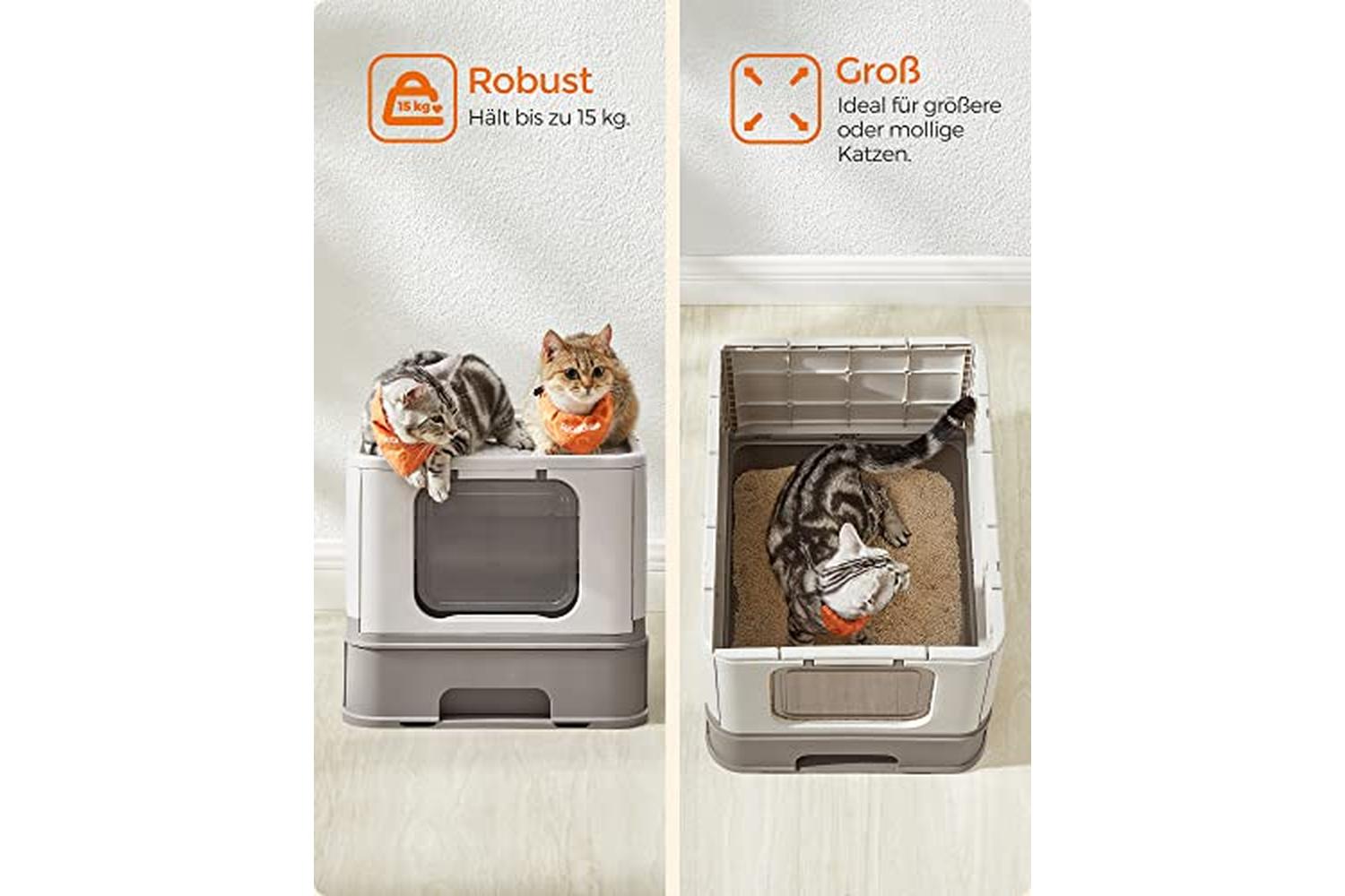 Feandrea Ppt001g01 - Foldable Pull-out Cat Litter Box-7