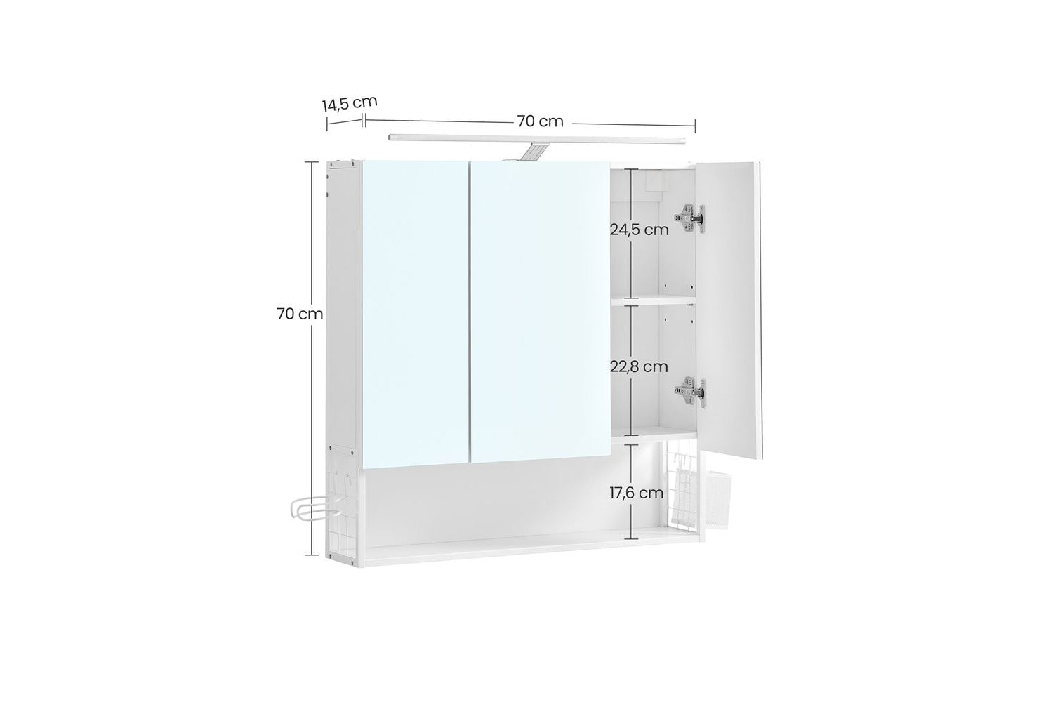 Vasagle Bbk124w14 - Washbasin Cabinet-5