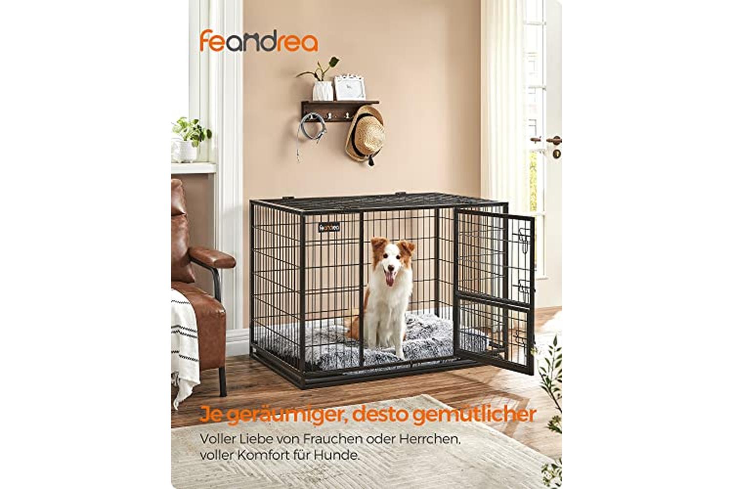 Feandrea Heavy Duty Dog Crate | Black-2