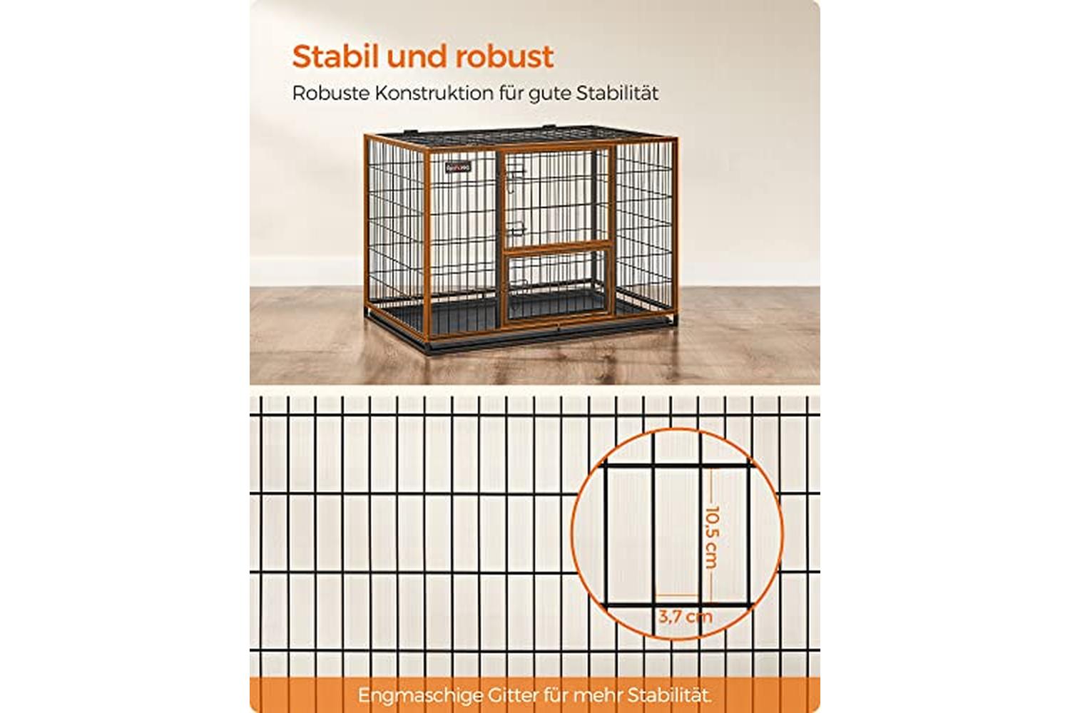 Feandrea Heavy Duty Dog Crate | Black-3