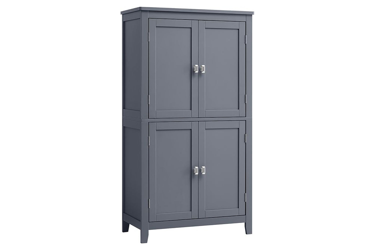 Vasagle Bathroom Floor Storage Cabinet, Bathroom Storage Unit, Freestanding Cabinet With 4 Doors, Adjustable Shelves, 11.8 X 23.6 X 43.3 Inches, Slate Gray Bbc552g01