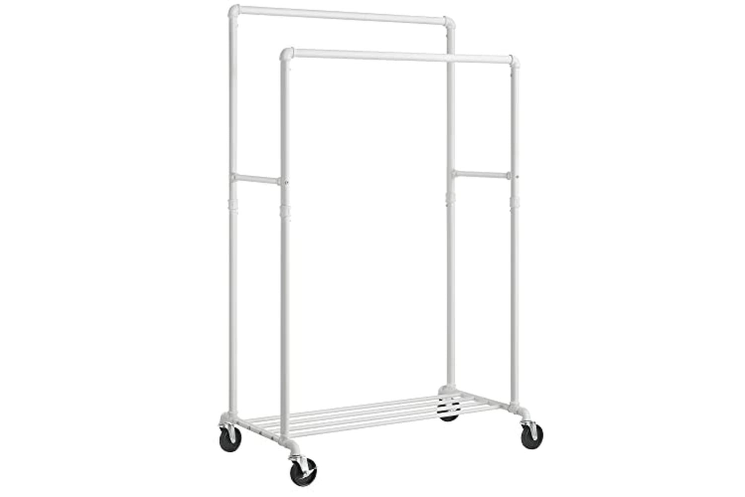 Songmics Clothes Rack with Double Hanging Rail | White