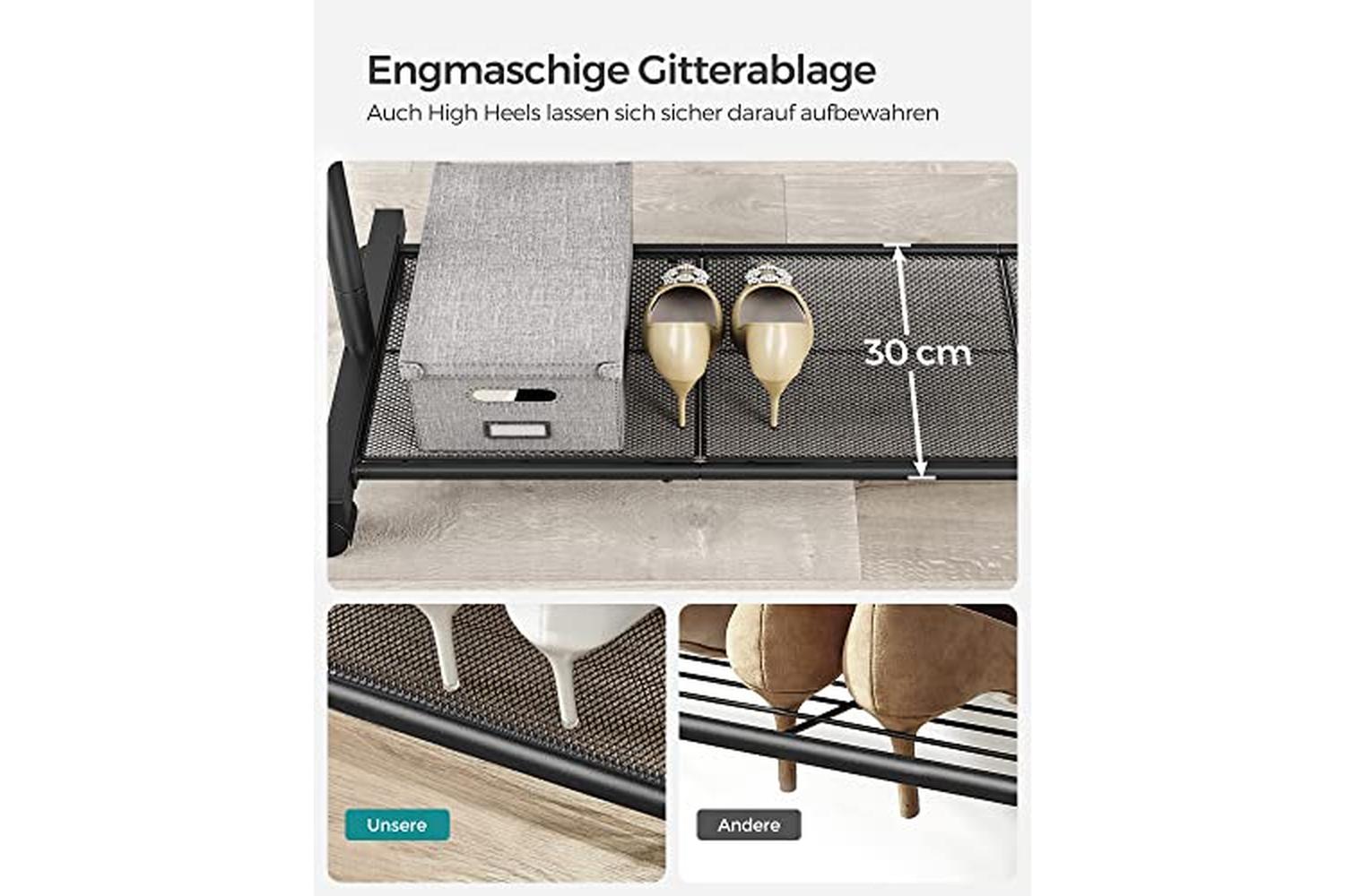 Songmics Clothes Rail on Wheels | Black-6