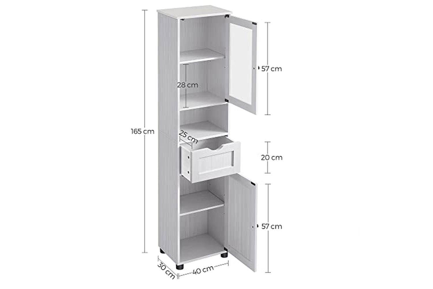 Vasagle Tall Bathroom Cabinet Free Standing | White-4