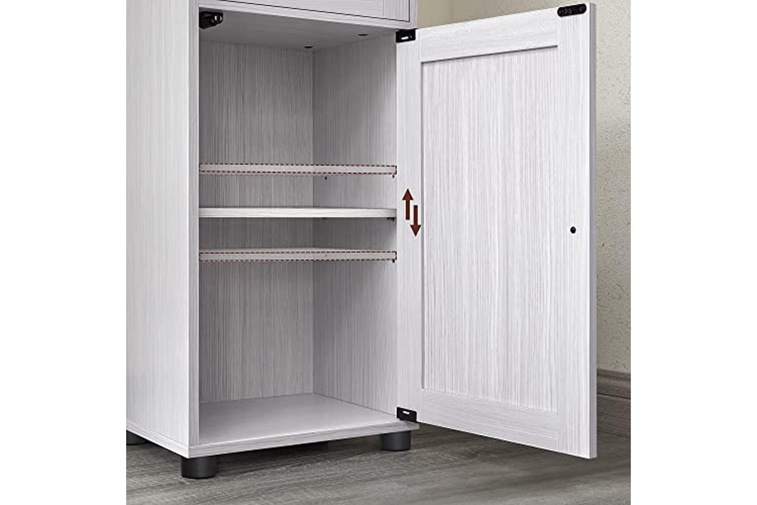 Vasagle Tall Bathroom Cabinet Free Standing | White-7