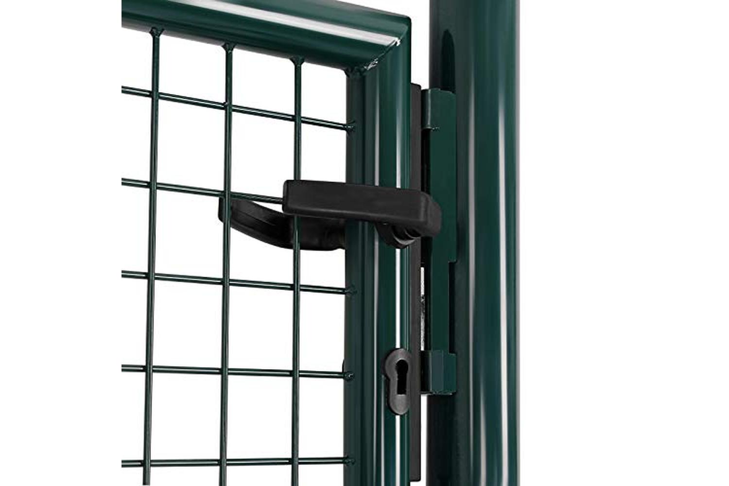 Songmics Ggd150g01 Galvanised Steel Garden Gate Fence Gate With Lock Door Handle And Key 106 X 100 Cm (l X H), Green-5