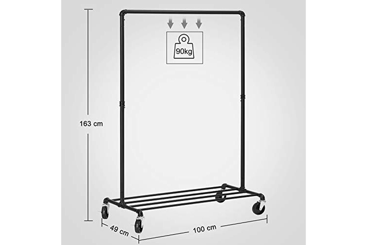 Songmics Heavy Duty Metal Clothes Rack | Black-5