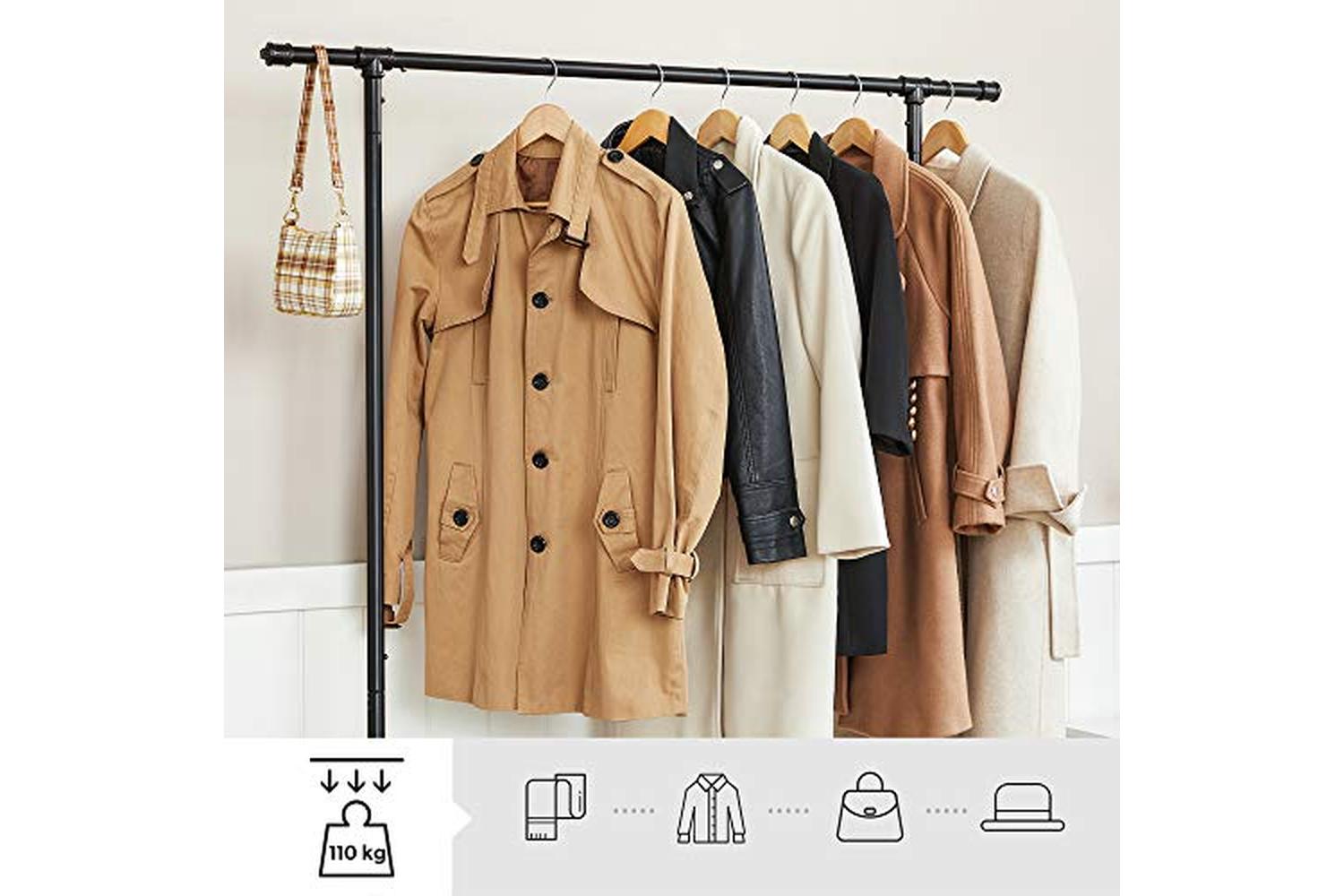 Songmics Industrial Clothes Rack | Black-4