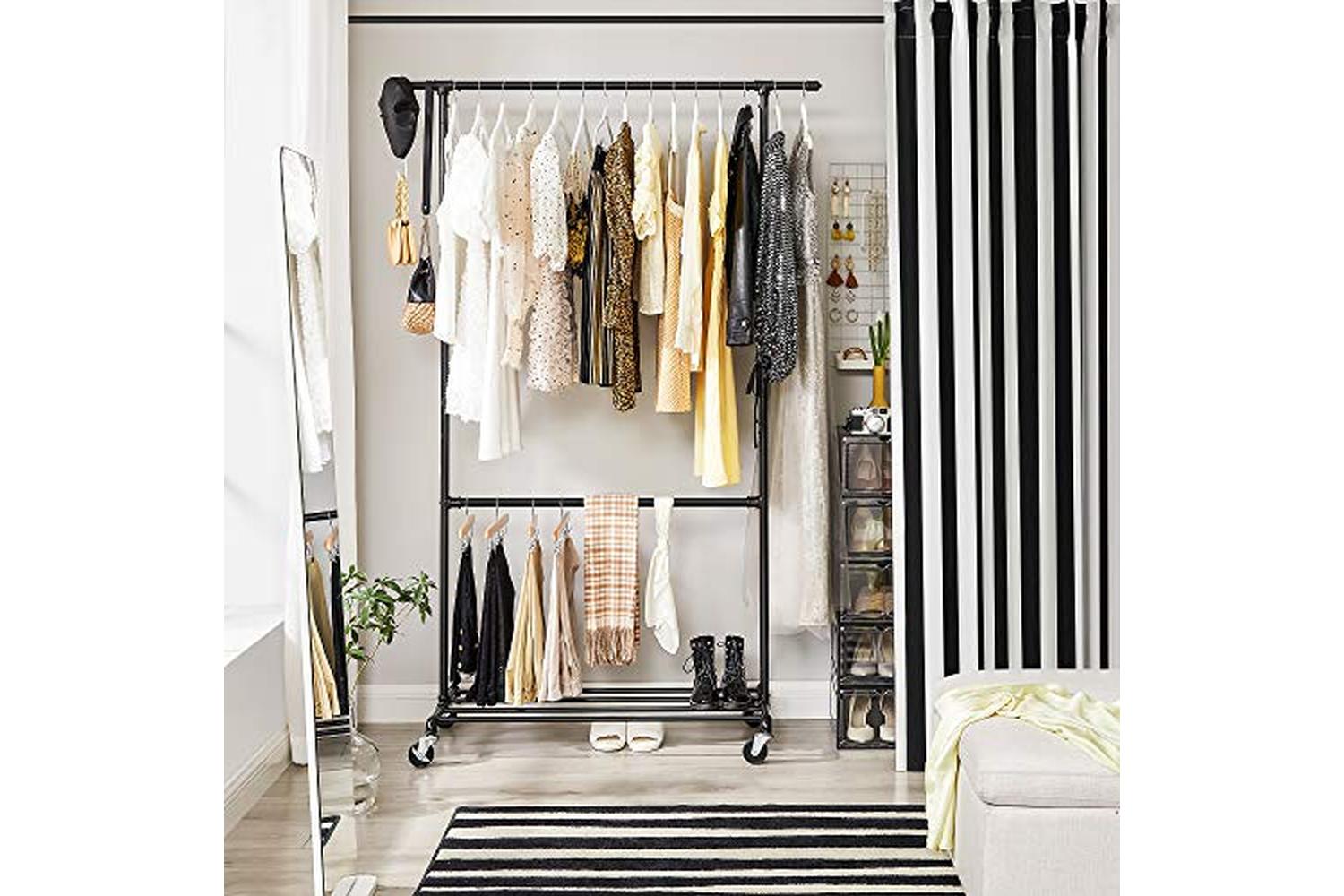Songmics Industrial Clothes Rack | Black-7