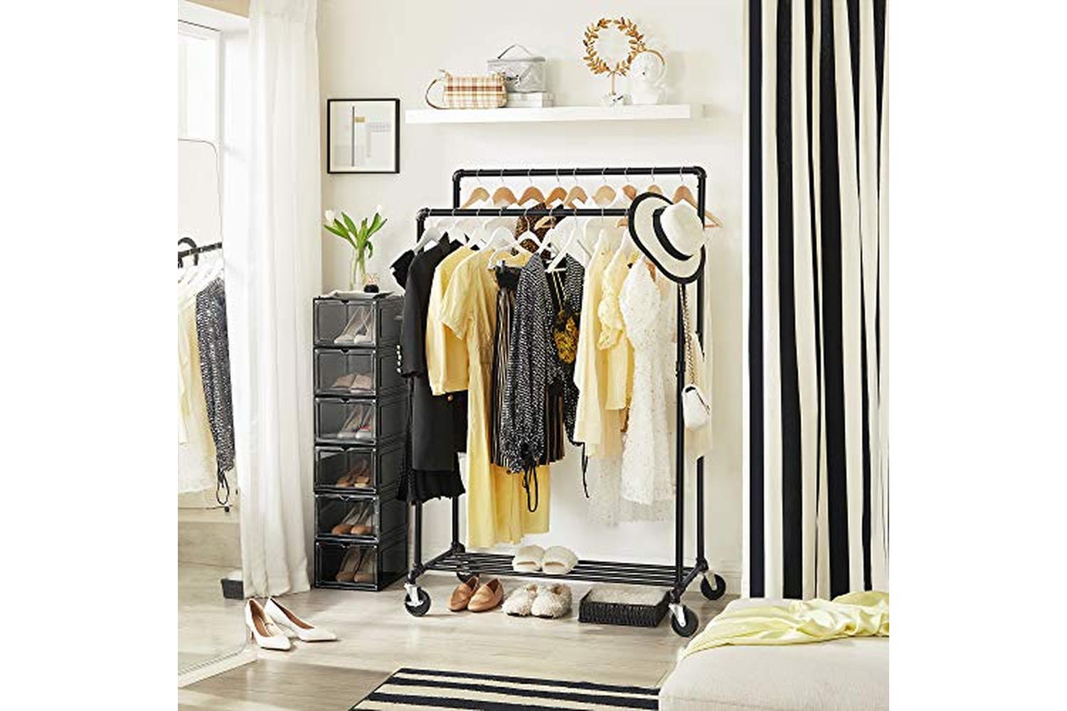 Songmics Industrial Pipe Clothes Rack | Black-2