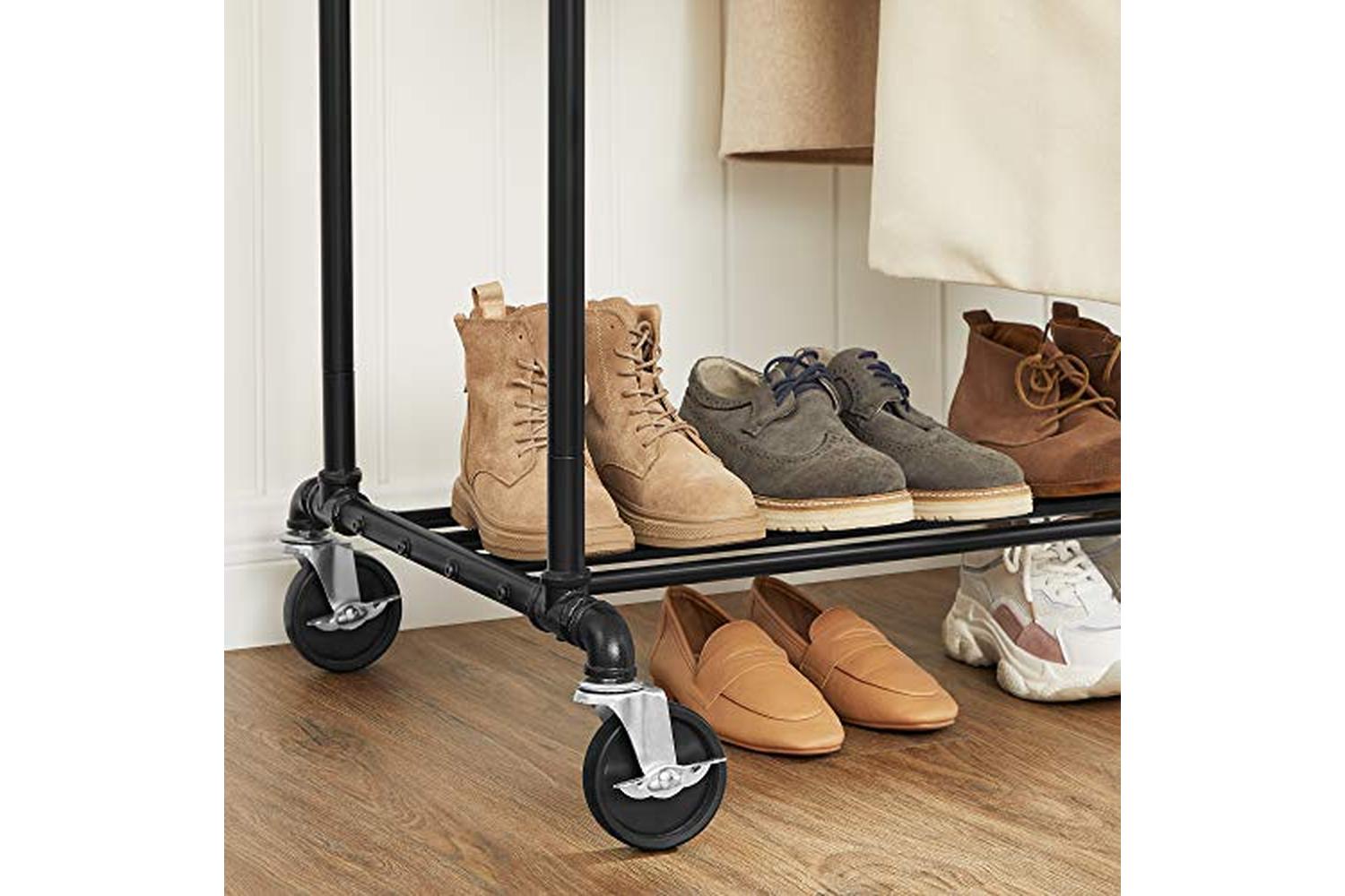 Songmics Industrial Pipe Clothes Rack | Black-5