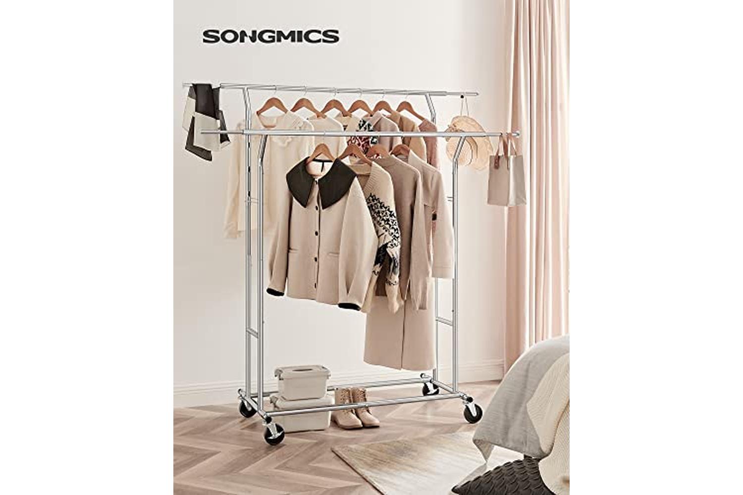 Songmics Heavy Duty Metal Clothes Rack | Silver