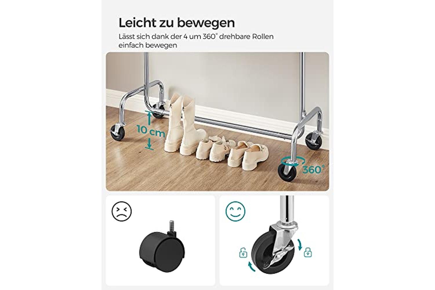 Songmics Heavy Duty Clothes Rack | Silver-4
