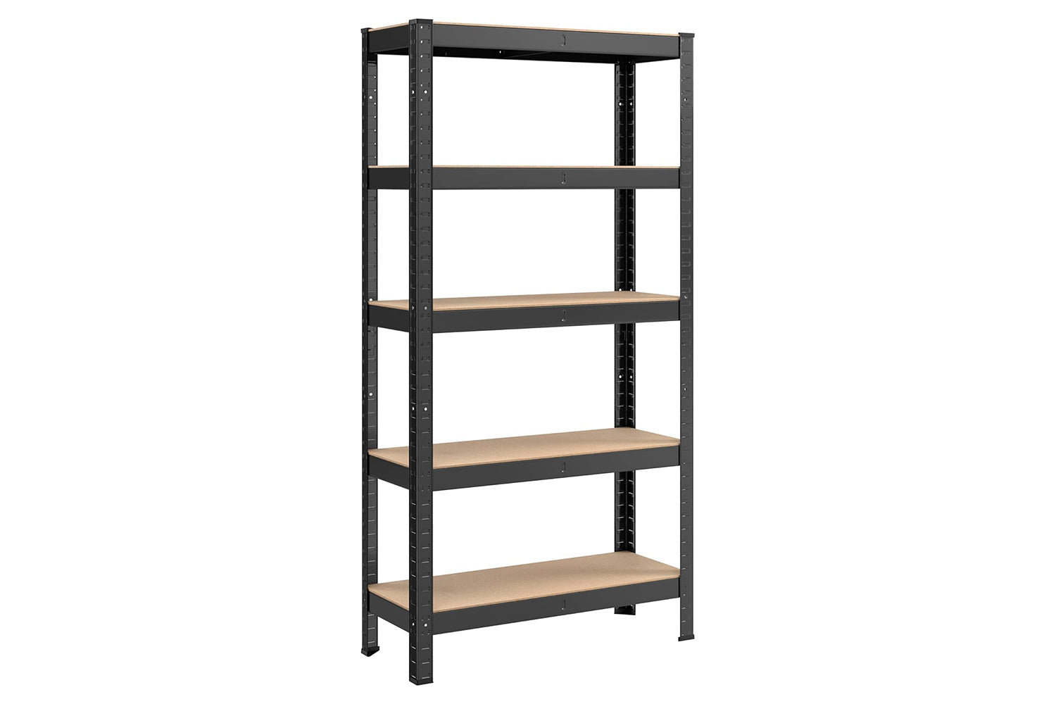 Songmics 5 Tier Steel Shelving Unit Boltless Mounting Garage Shelving Unit 650kg Load Capacity 30x75x150cm Black Glr030b21