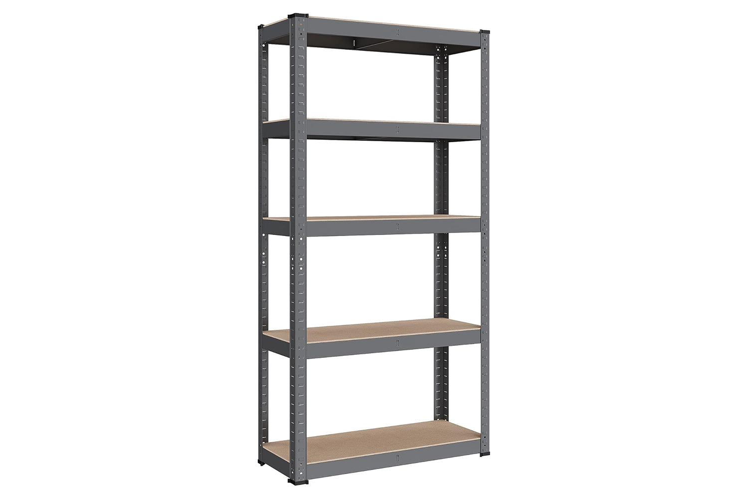 Songmics 5-tier Shelving Unit, Steel Shelving Unit For Storage, Boltless Assembly, For Garage, Shed, Load Capacity 650 Kg, 30 X 75 X 150 Cm, Grey Glr030g01