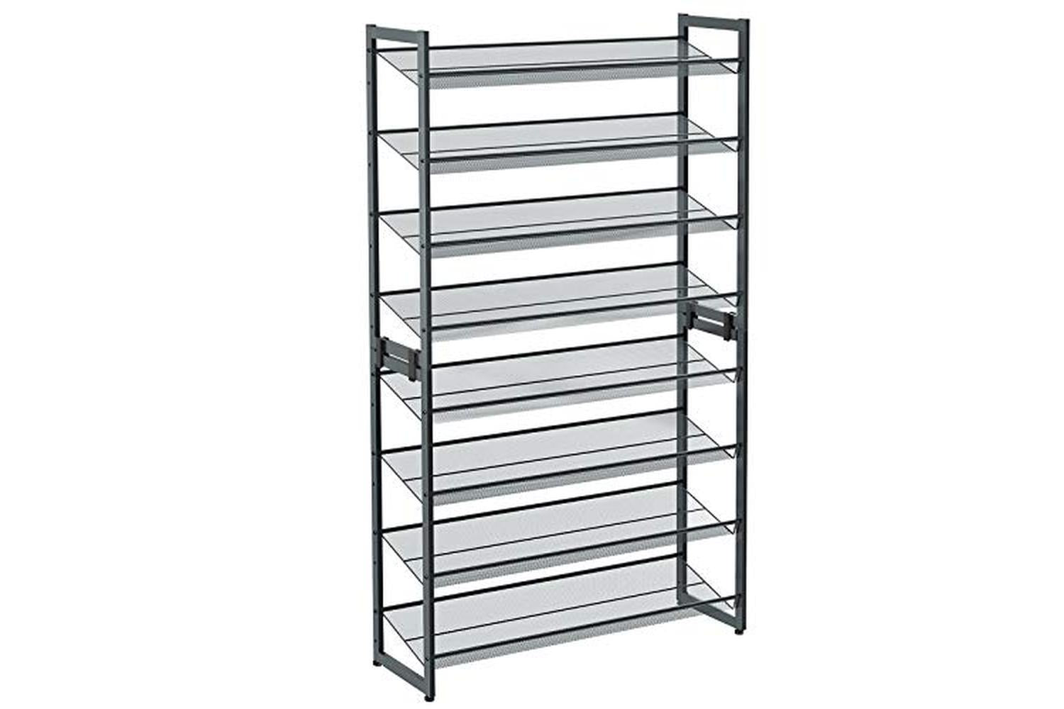Songmics Adjustable Flat Shoe Rack | Cool Grey