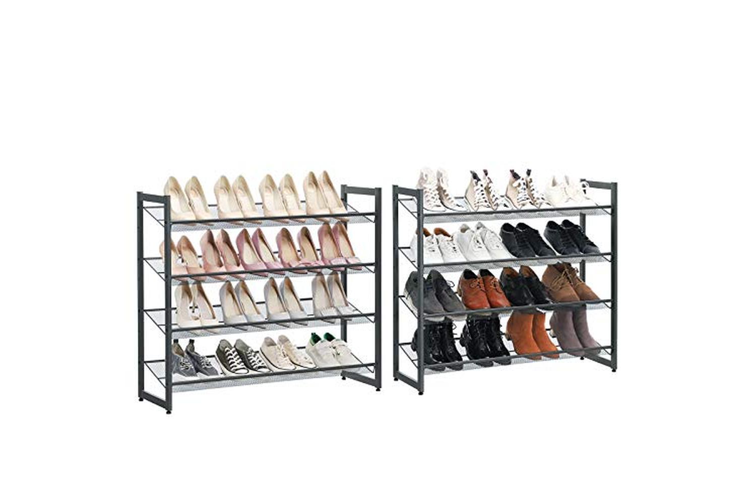 Songmics Adjustable Flat Shoe Rack | Cool Grey-5