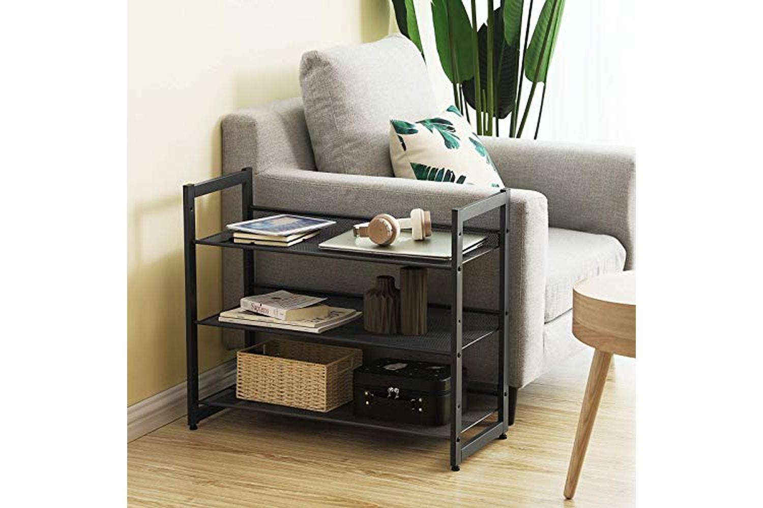 Songmics 3-Tier Shoe Rack | Black-3