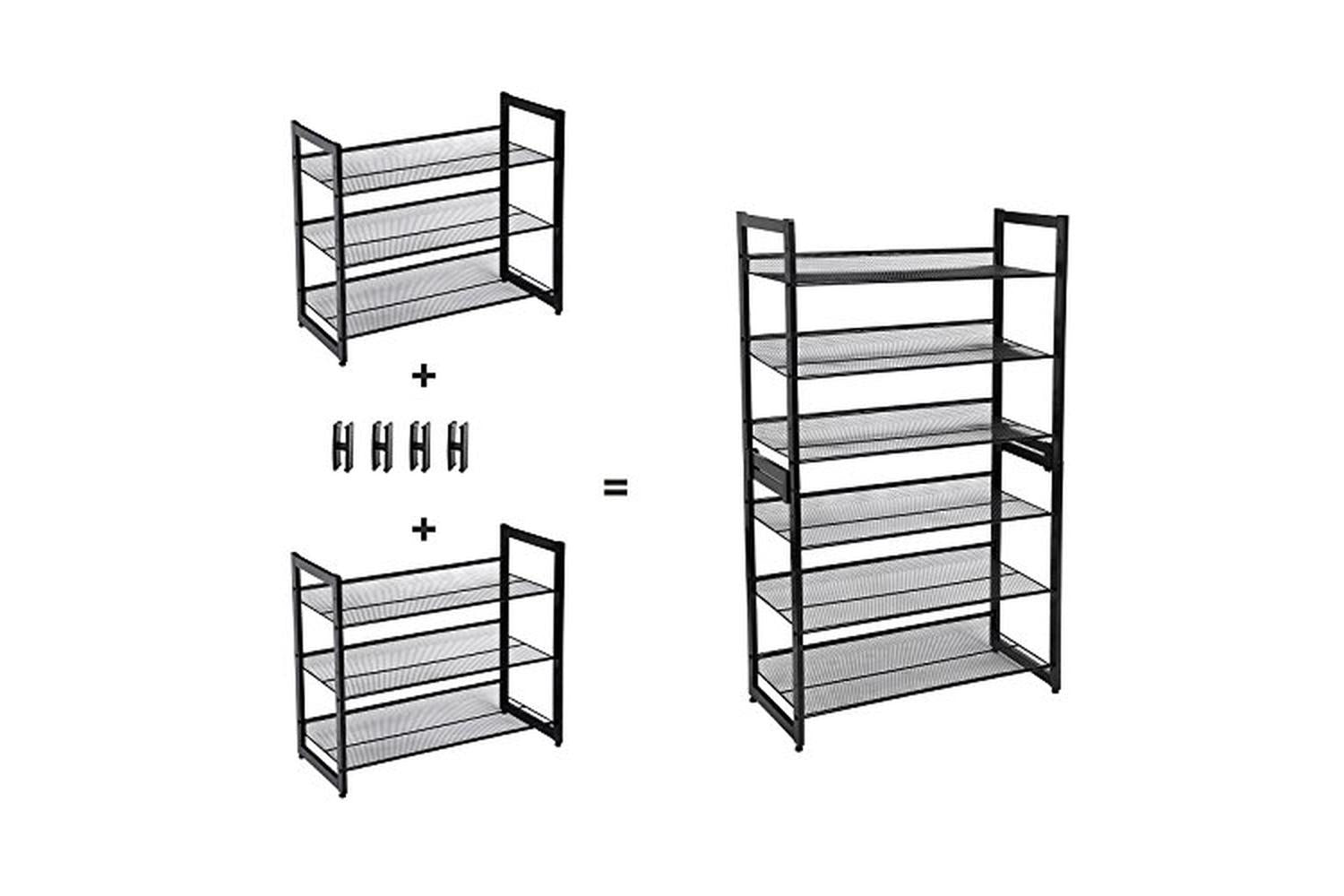 Songmics 3-Tier Shoe Rack | Black-7