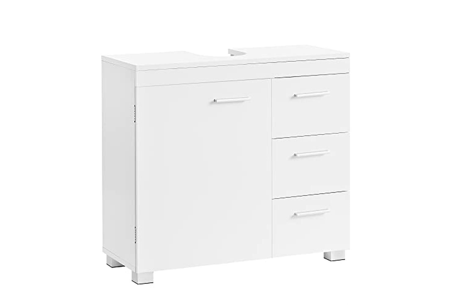 Vasagle 3 Large Drawers Bathroom Cabinet | White