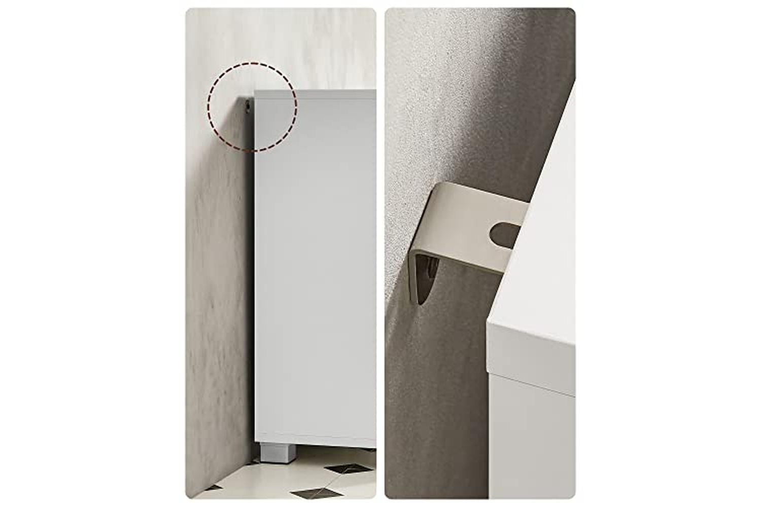 Vasagle 3 Large Drawers Bathroom Cabinet | White-6