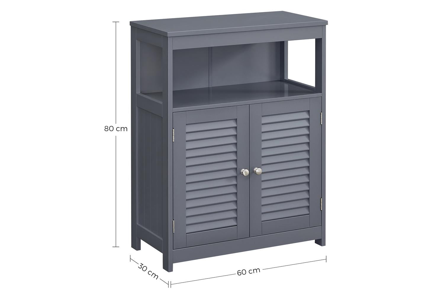 Vasagle Grey Floor Cabinet For Diy Bathroom Storage And Organisation-6