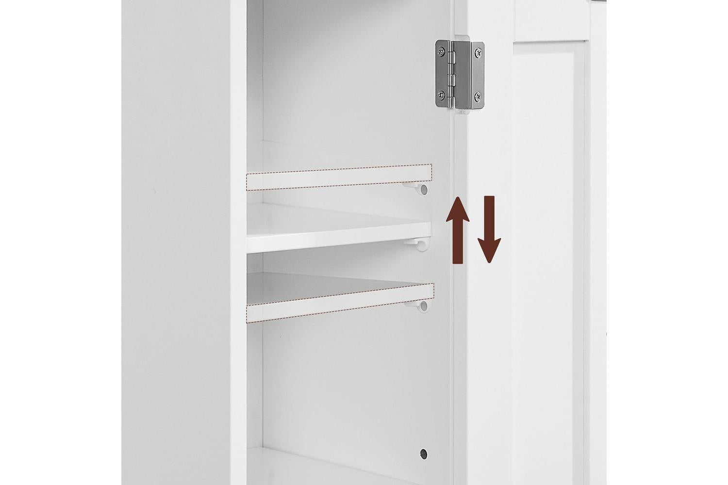 Vasagle Bbc320p36 Elegantly Designed White Wall Cabinet With Compact Design, Adjustable Shelves And Easy Assembly-3
