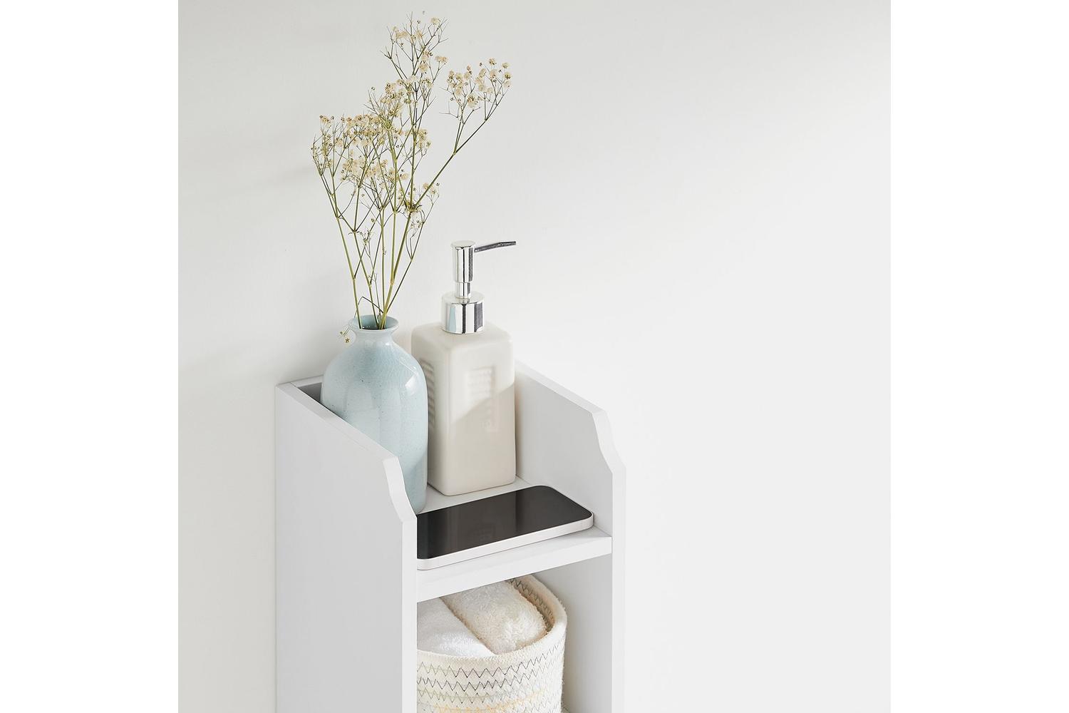 Vasagle Bbc320p36 Elegantly Designed White Wall Cabinet With Compact Design, Adjustable Shelves And Easy Assembly-4