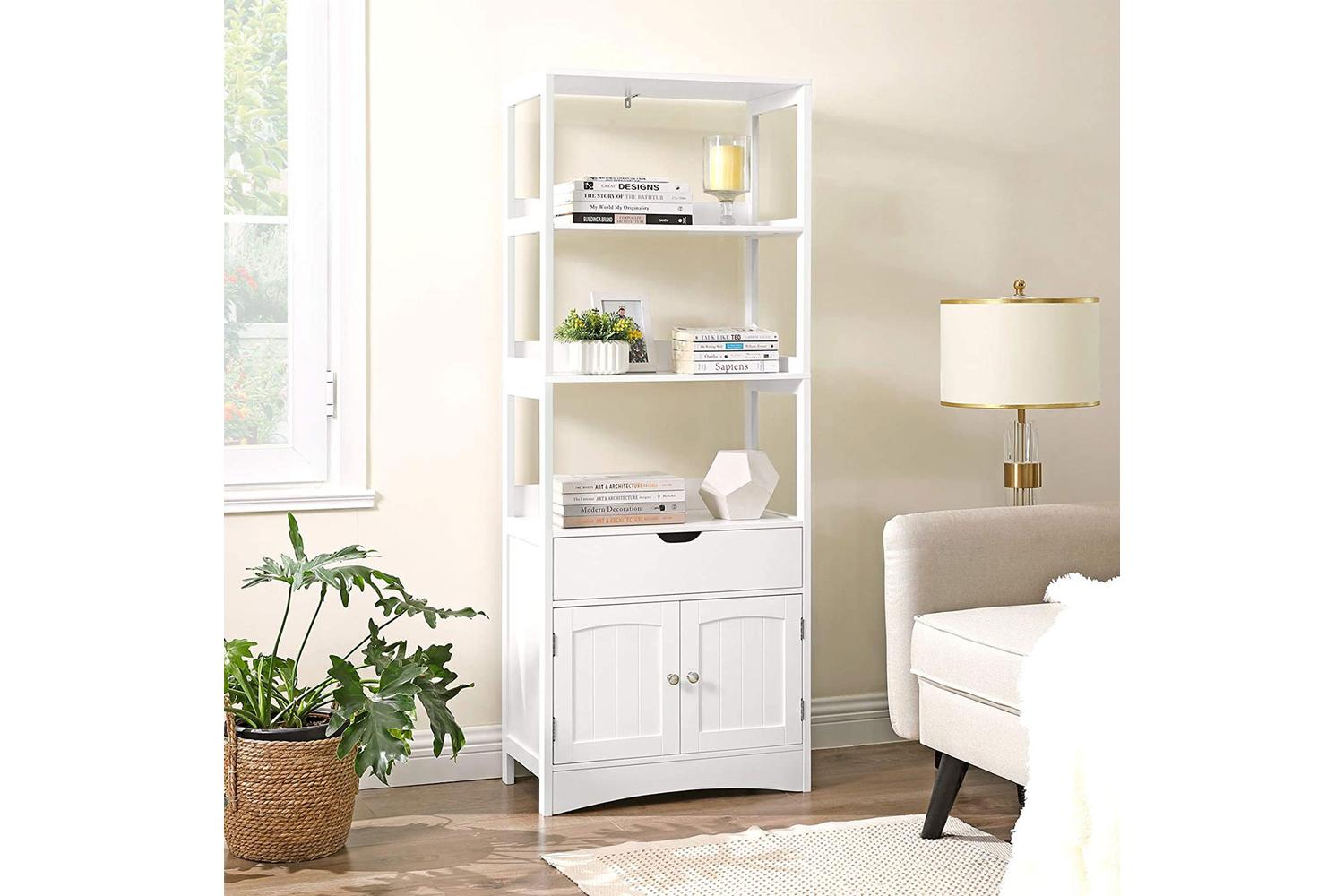 Vasagle Bbc67wt Versatile Floor Cabinet For Optimal Bathroom Organisation-2
