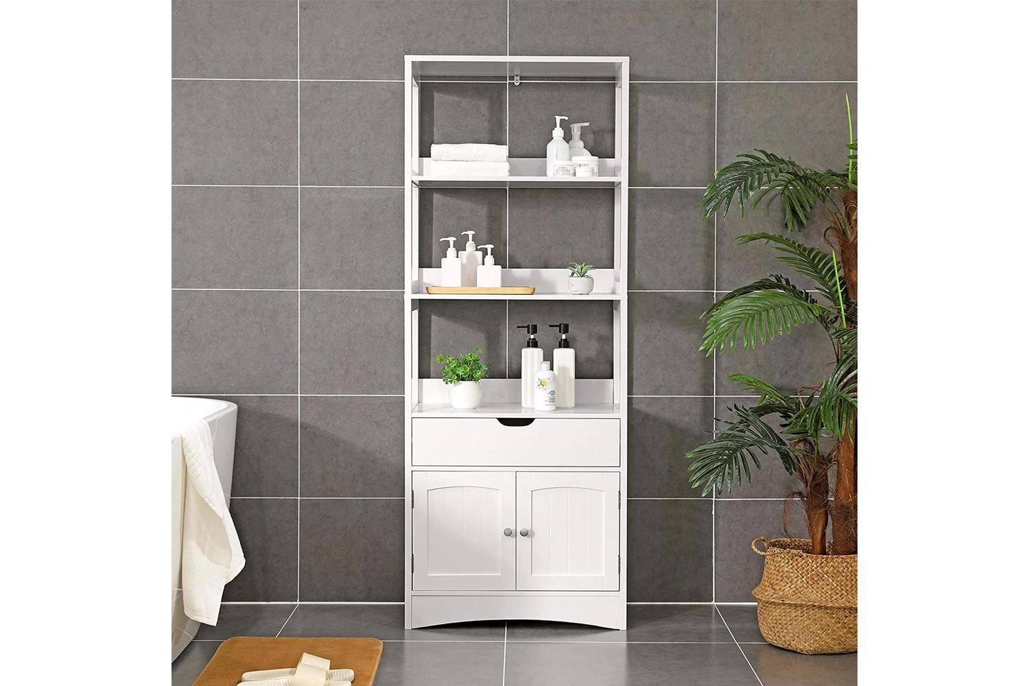 Vasagle Bbc67wt Versatile Floor Cabinet For Optimal Bathroom Organisation-3