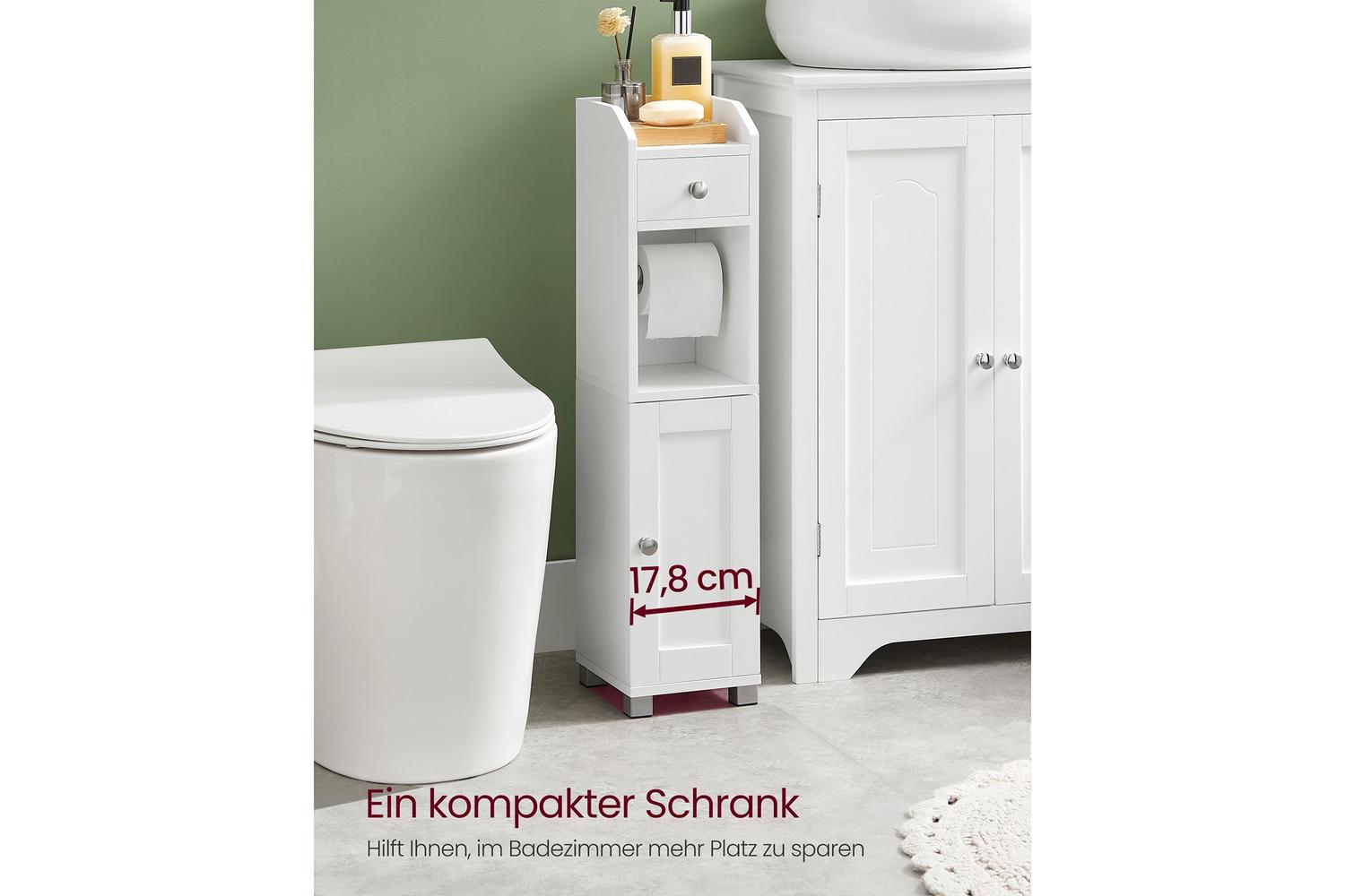 Vasagle Stylish Compact Bathroom Cabinet For Maximum Storge And Organising Solutions-3