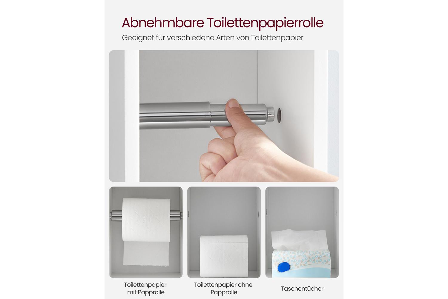 Vasagle Stylish Compact Bathroom Cabinet For Maximum Storge And Organising Solutions-5