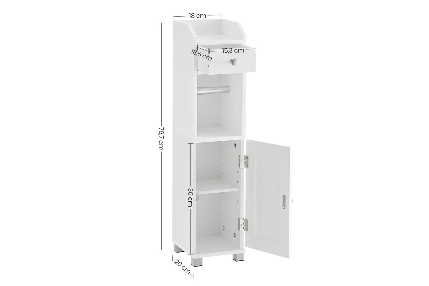 Vasagle Stylish Compact Bathroom Cabinet For Maximum Storge And Organising Solutions-6