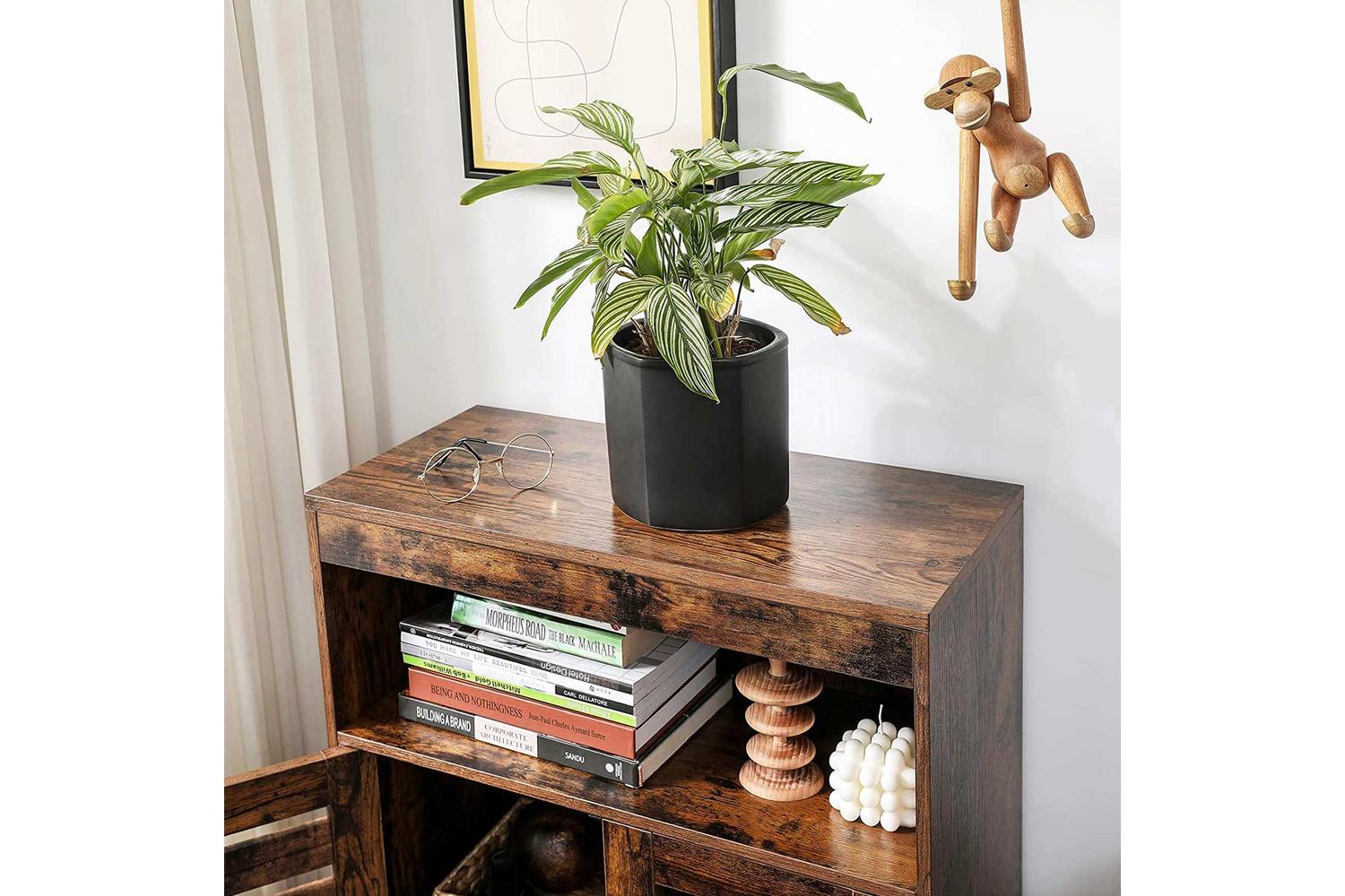 Vasagle Bbk502g01 Rustic Brown Washbasin Cabinet For Extra Storage-4