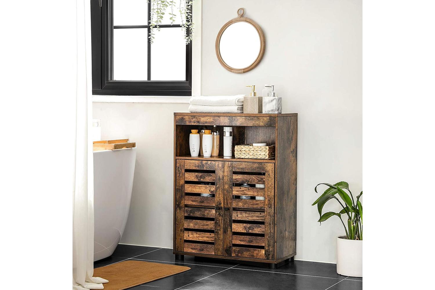 Vasagle Bbk503t49v1 Washbasin Cabinet With Spacious Storage & Rustic Charm-3