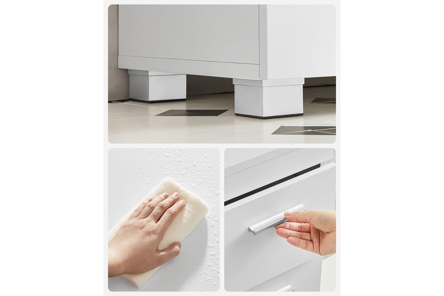 Vasagle Bathroom Cabinet, Bbk742n01, Space Enhancing Storage And Organisation Diy Masterpiece-5