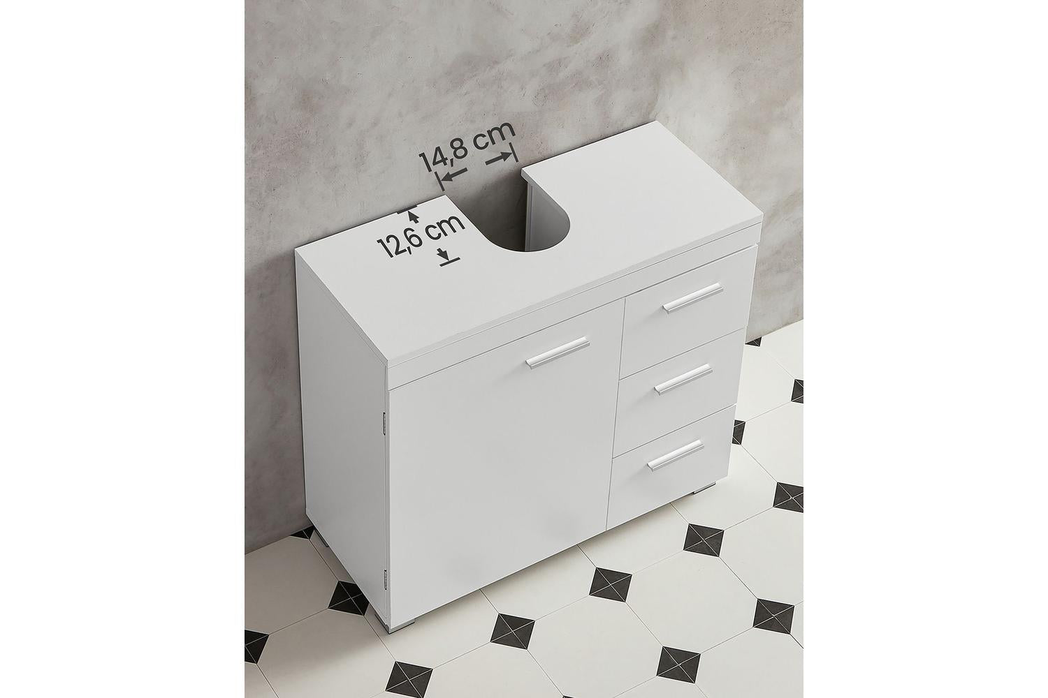 Vasagle Bbk762n01 Bathroom Cabinet: Robust Mdf Storage And Organization Furniture For Diy Bathroom Interiors-3