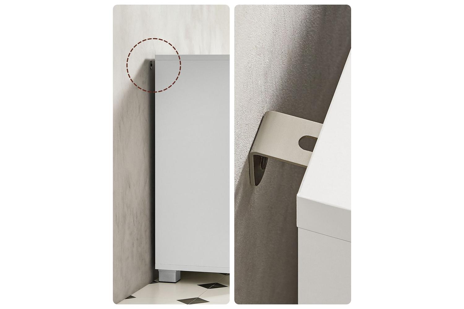 Vasagle Bbk762n01 Bathroom Cabinet: Robust Mdf Storage And Organization Furniture For Diy Bathroom Interiors-6