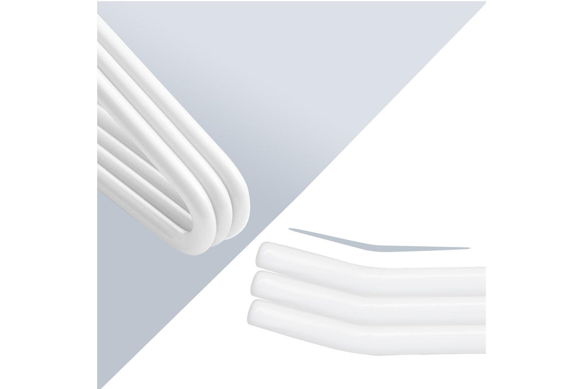Trouser Hangers Set Of 20 | Open-ended Non-slip Metal Slack Hangers | Cloud White | 38 X 13 X 0.5 Cm-7